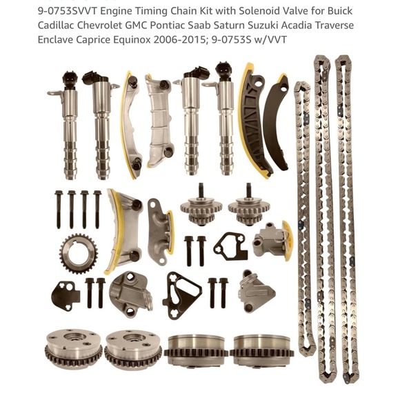 Timing Chain Kit with Solenoid Valve for Buick Cadillac Chevy Saturn Suzuki Saab - Picture 1 of 11